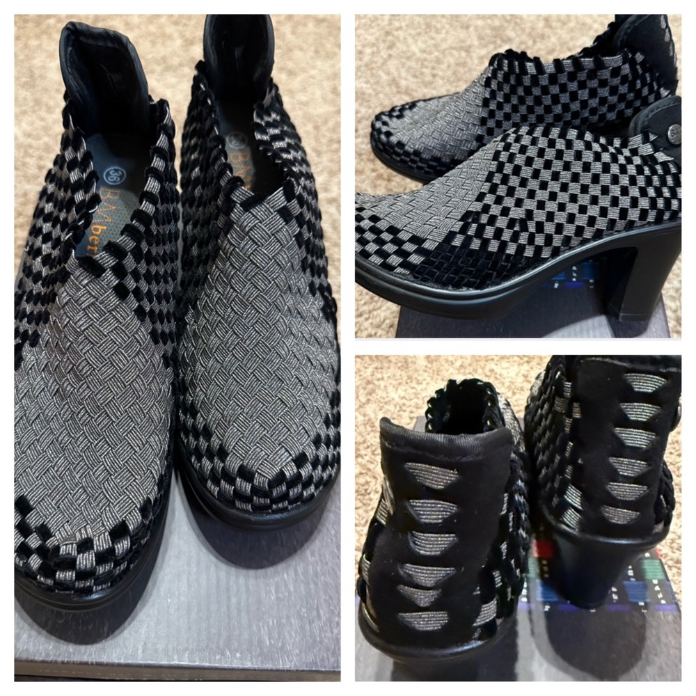Bernie Mev NY Elegant Black and Gray Women's Heels